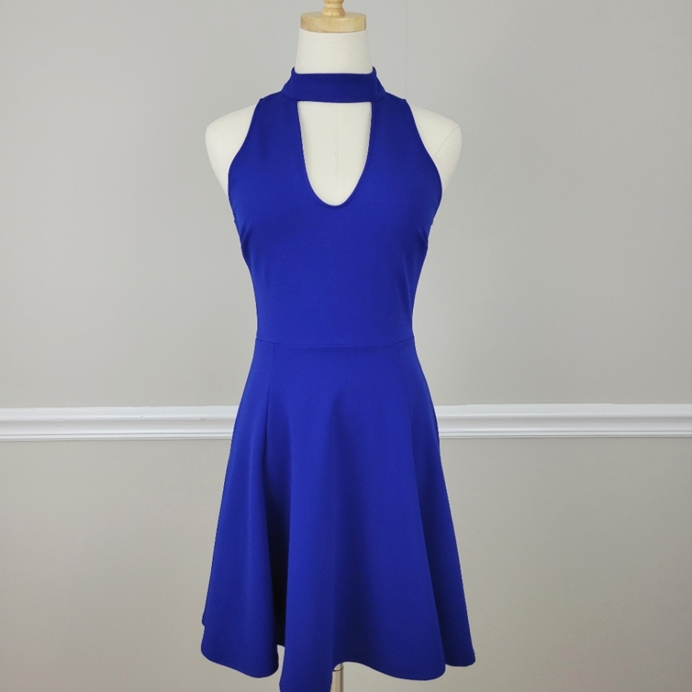 LAVI Blue Sleeveless  Mini Dress Size S